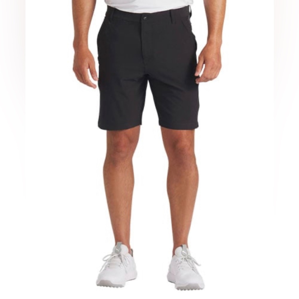 NWT Black Puma Mens 101 Golf Shorts 9 inch Inseam